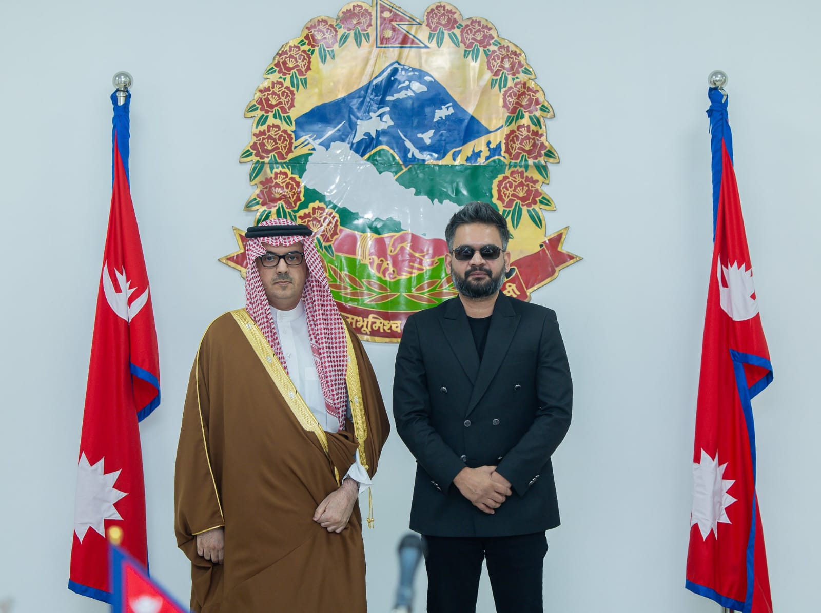 Ambassador Fahd bin Mohammed bin Mnikhr participated in the meeting Prime Minister of Nepal 