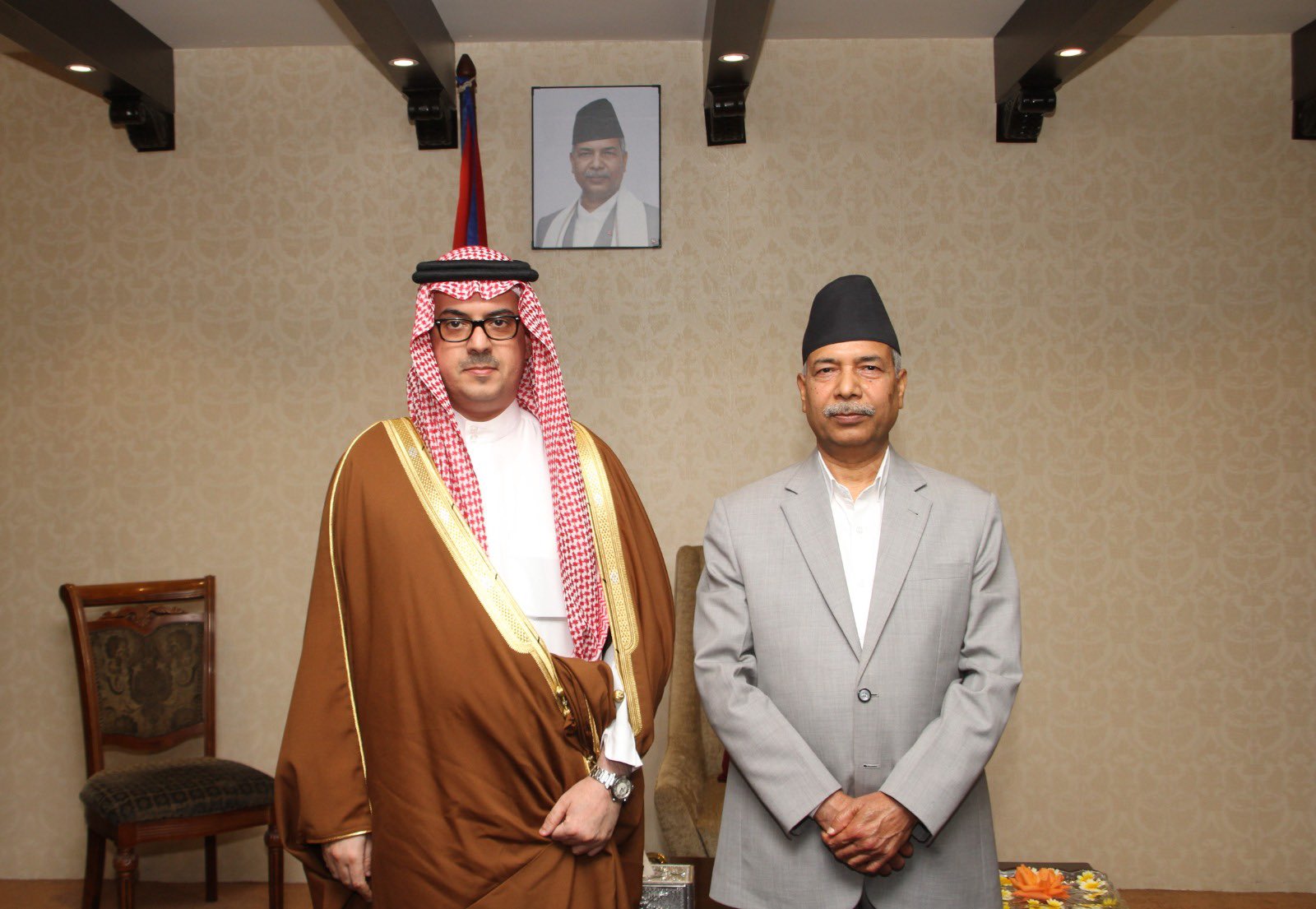 The Right Honorable Vice President of Nepal Mr Ram Sahad Prasad Yadav received His Excellency Ambassador